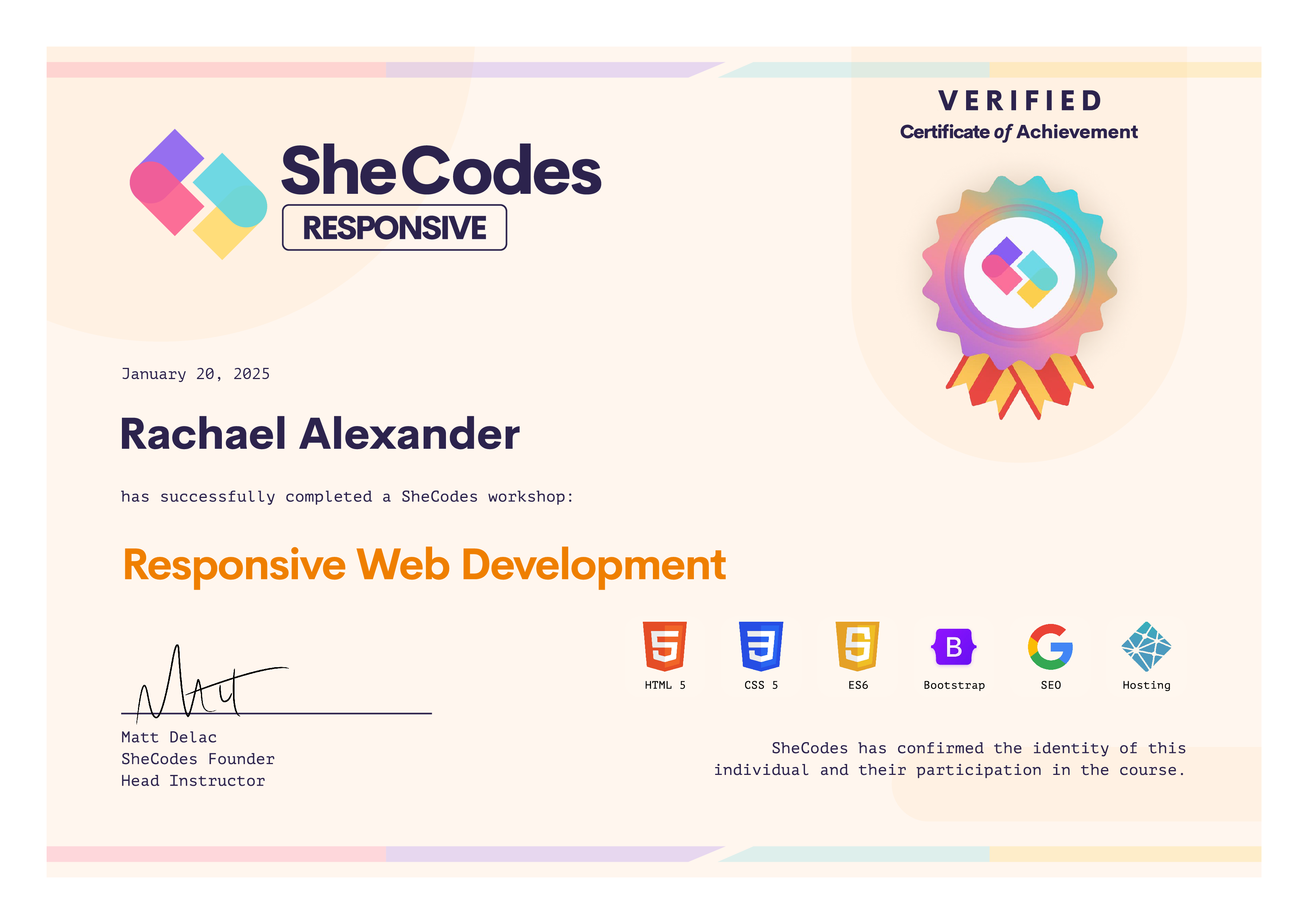 Responsive Web Development Certificate